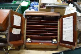 A Victorian mahogany tabletop stationery box.