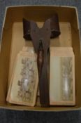 A stereoscopic viewer and cards.