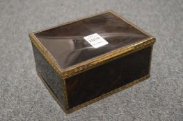 A tortoiseshell and gilt metal mounted box.