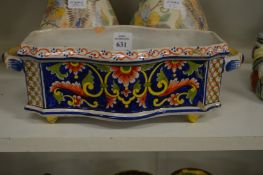 A Majolica small jardiniere.