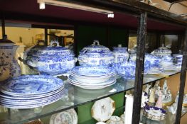 A good collection of Spode and other blue and white china to include Italian pattern, comprising a