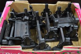 A quantity of Chinese hardwood frame stands.