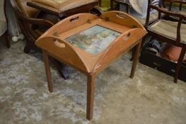 A butlers tray style table.