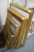 Eight various giltwood picture frames.