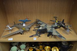 A quantity of model aeroplanes.