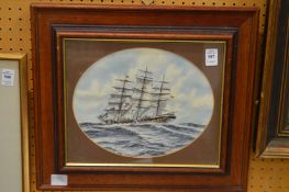 Chris Williams, watercolour of a ship.