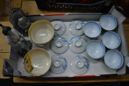A quantity of Oriental porcelain to include tea bowls and covers etc.