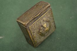 An Islamic bronze scribes box.