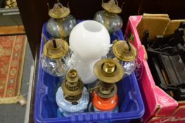 Various decorative oil lamps.