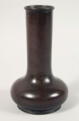 A SMALL CHINESE BRONZE BOTTLE VASE, 14.5cm high