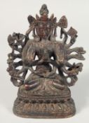 AN INDIAN BRONZE FIGURE OF A DEITY, 18cm high