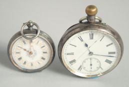A LADIES’ SILVER POCKET WATCH and a VICTORIAN SILVER POCKET WATCH. Birmingham 1882.