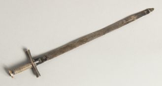 A SILVER SWORD PAPER KNIFE 8ins long London 1901, maker J.M.B.
