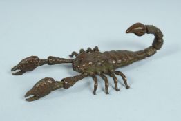 A JAPANESE BRONZE SCORPION