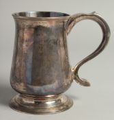 A GEORGE II PINT MUG London 1757 by John Longlands, Newcastle.