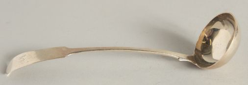 A VICTORIAN SCOTTISH FIDDLE PATTERN SAUCE LADLE. Glasgow 1885.