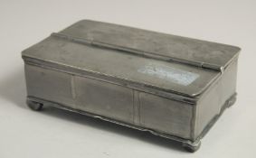 A 19TH CENTURY FRENCH RECTANGULAR INK STAND with two rising tops. 6.5ins high.