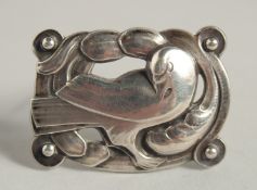 A GEORG JENSEN SILVER BIRD BROOCH. No. 209.