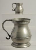 TWO 18TH CENTURY PEWTER MEASURES