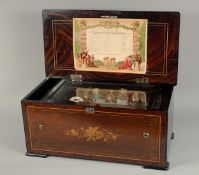 JOHN MANGER & CO., A VERY GOOD SWISS MUSICAL BOX playing eight airs on six bells with two automation