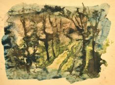 Jean Renoir (1894-1979) French, a landscape composition, watercolour, signed, 7