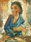 R.V.D. Heede, Circa 1960, portrait of a lady, oil on board, 48