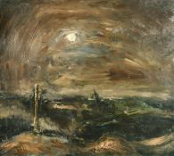 R.V.D. Heede, Circa 1960, a seascape, oil on board, 36
