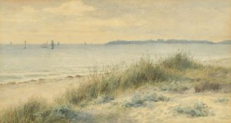 G.M. de L' Aubiniere (1860-1920) British, From the dunes looking out to sea, watercolour, signed and