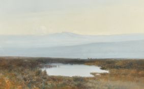 F. J. Widgery (1861-1942) British, cattle in a Dartmoor landscape, watercolour and gouache,