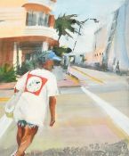 Maggie Vance (20th Century) 'Senior Citizen, Miami Style', watercolour, signed 10