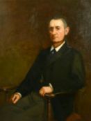 English School (late 19th Century) Portrait of a gentleman seated, oil on canvas, 44
