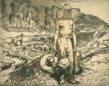 Frank Brangwyn (1867-1956) 'The Water Carrier', etching, signed in pencil, 7.5