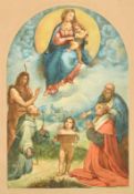 19th Century Roman School, The Holy family with Saints, watercolour, inscribed 'Roma 1871' and