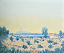 Norman Lloyd (1894-1983) Australian, cottages in colourful French landscape, oil on board, 20