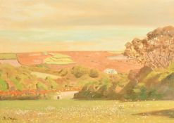 Robert Morson-Hughes (1873-1953) A tree lined landscape, oil on board, signed, 10