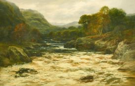 William Beattie Brown (1831-1909), A Highland River scene, oil on canvas, signed, 16