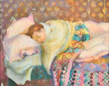 Moira Beatty (1922-2015) a pastel study of a sleeping child, signed, 15