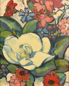 Scottish Colourist School, early 20th Century, Still life of flowers, oil on board, 16