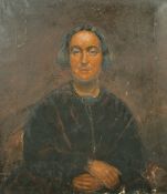 Two unframed 19th Century portraits, the lady, 30