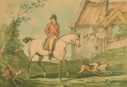 After Charles Vernet, Two fox hunting scenes, coloured prints both 8.25
