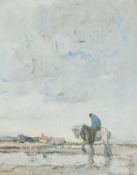 Edmund Blampied (1886-1966) Jersey, 'Low tide, Jersey', oil on board, inscription verso in pencil,