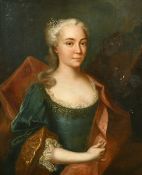 18th Century French School, a half-length portrait of a lady, oil on canvas, 30