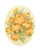James Arthur Morris (20th Century) British, yellow roses, watercolour, signed, 11