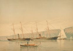 After Fred S. Cozzens, 'Under the Palisades', a coloured print, 14