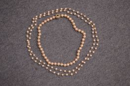 Pearl necklaces.