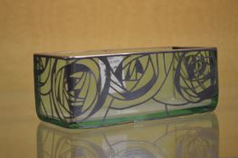 A small art deco glass dish.