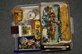 A large quantity of bijouterie, silver jewellery etc.