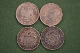 Four Chinese coins.