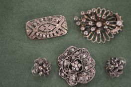 Decorative marcasite jewellery.