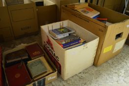 Three boxes of books